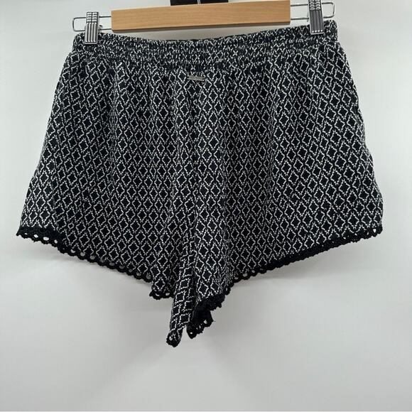 Volcom Black & White Simple Things Jacquard Soft Knit Shorts Size S - Picture 2 of 8